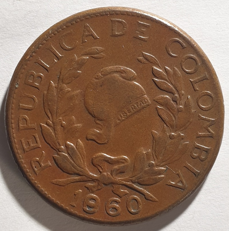 Colombia-1960-5-Centavos---Overdate?